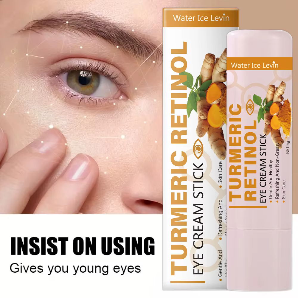 Le bâton de crème pour les yeux au curcuma nourrit la peau