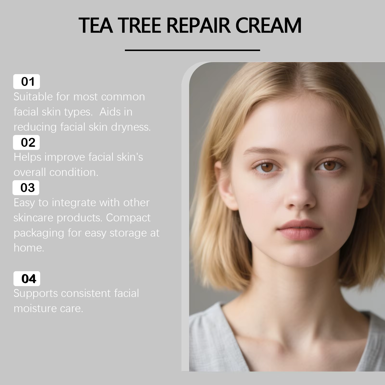 Crème réparatrice apaisante multi-action pour le visage