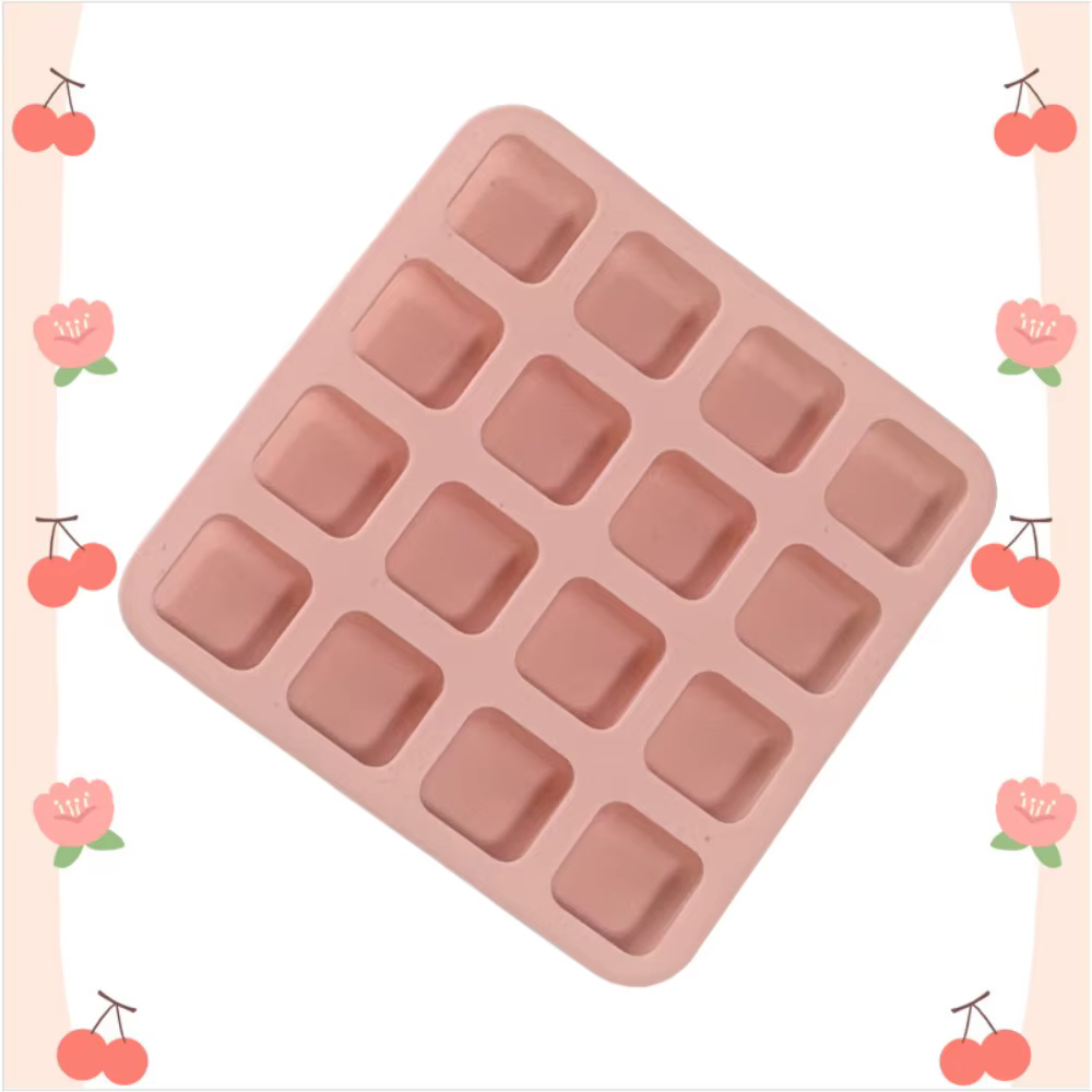 Moule carré en silicone pour caramel, 16 cavités, pour chocolats, truffes, collations riches en gras, collations Keto, outils de cuisson réutilisables pour bonbons et gommes