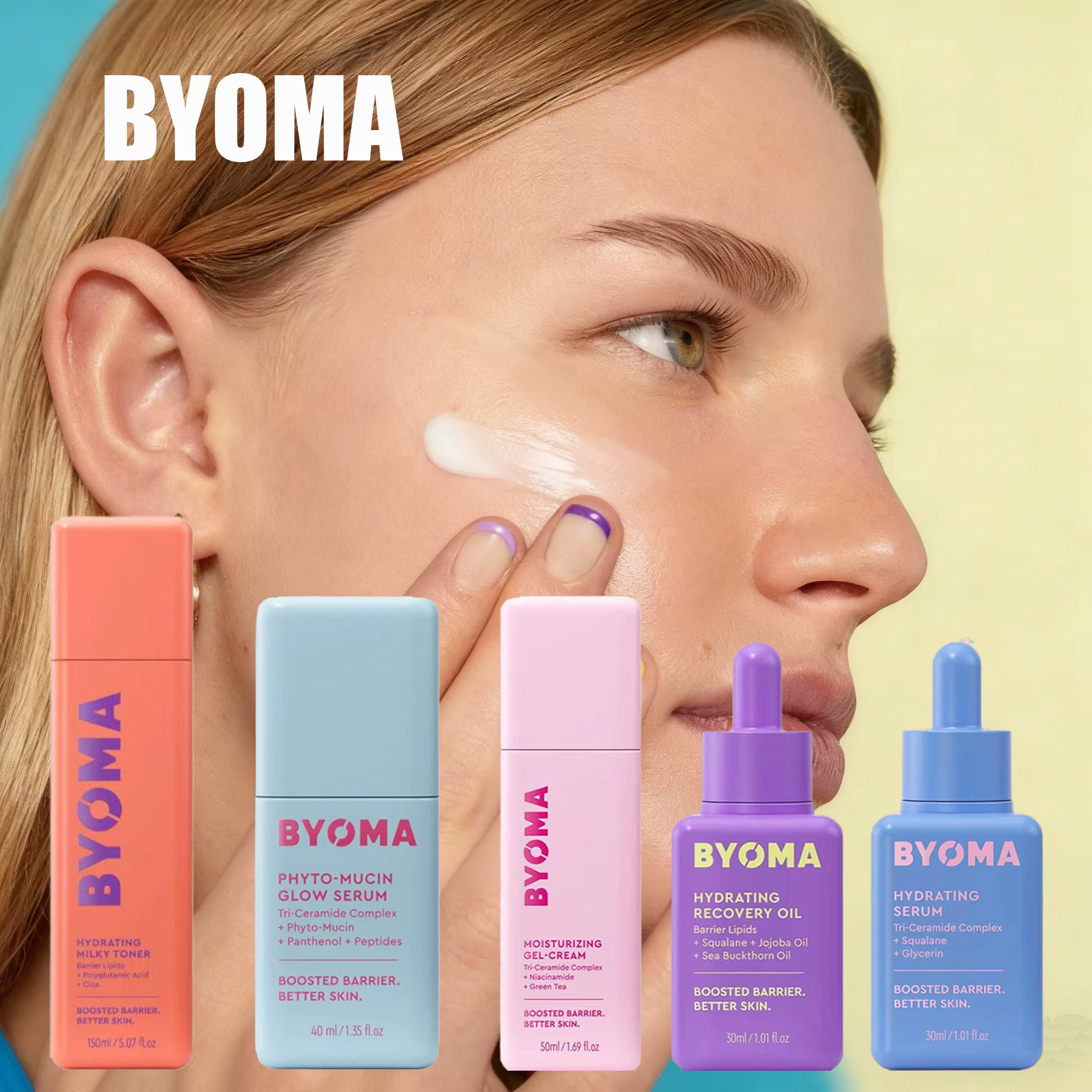 BYOMA Phyto-Mucin Glow Serum Huile Visage Luxe Hydratation Profonde et Réparation de la Barrière Cutanée Complexe Tri-Céramide Peptides