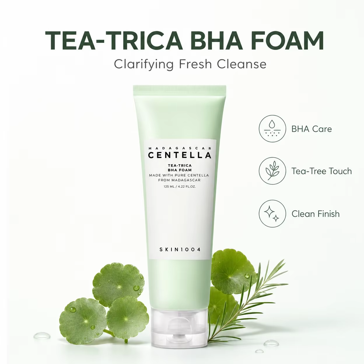 Mousse nettoyante profonde coréenne à la Centella pour minimiser les pores