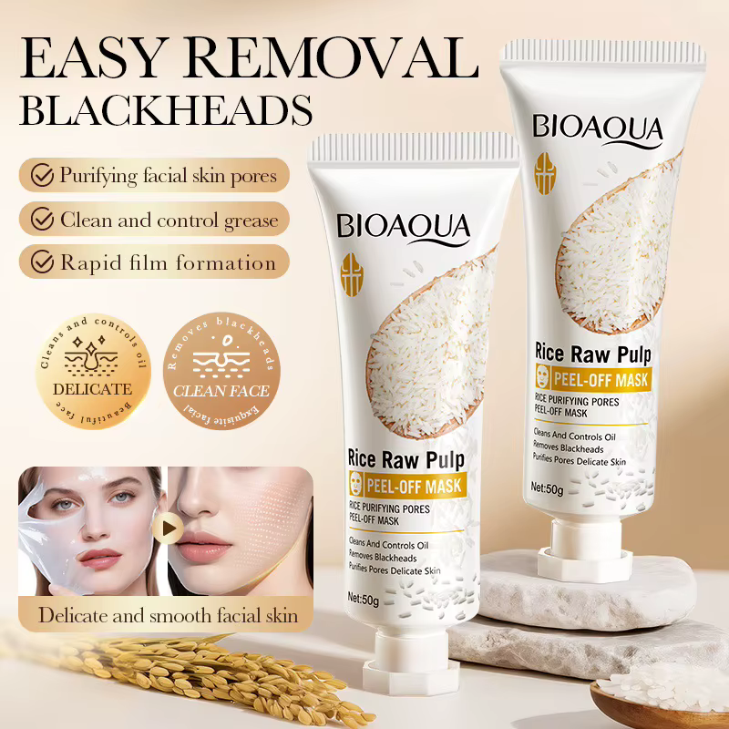 BIAOQUA riz blanc visage Peeling masque hydratant enlever points noirs blanchissant Anti-âge Anti-rides