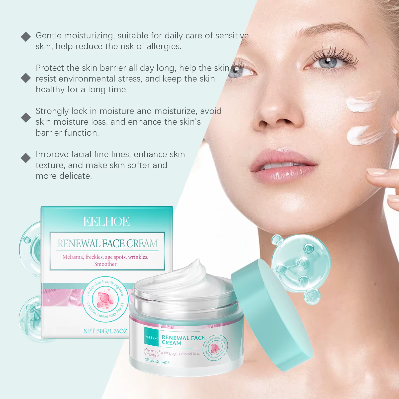 Crème raffermissante au collagène pour le visage
