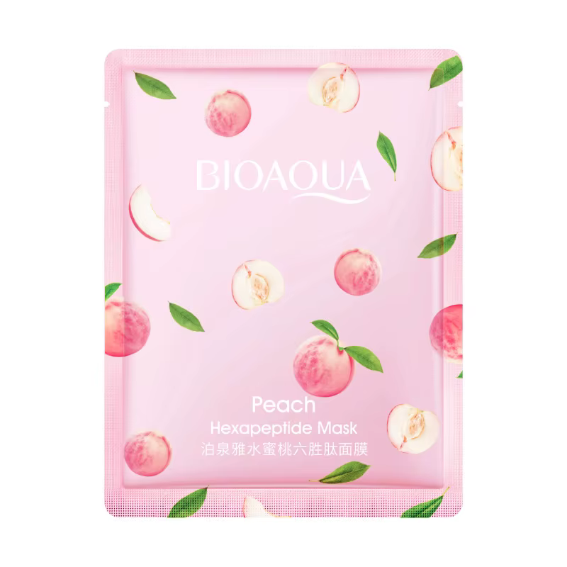 10 pièces BIOAQUA miel pêche masque pour le visage hydratant Anti-âge Anti rides feuille