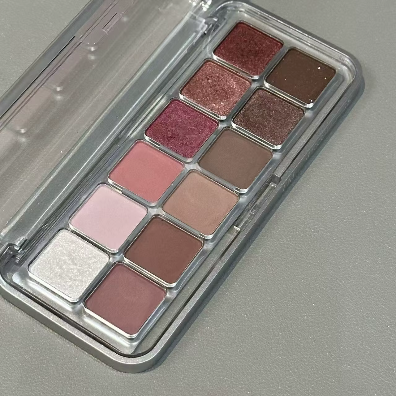 Palette de fards à paupières 12 couleurs, mat, perle, vin rouge, Rose, marron, paillettes scintillantes, maquillage pour les yeux pour débutant longue durée