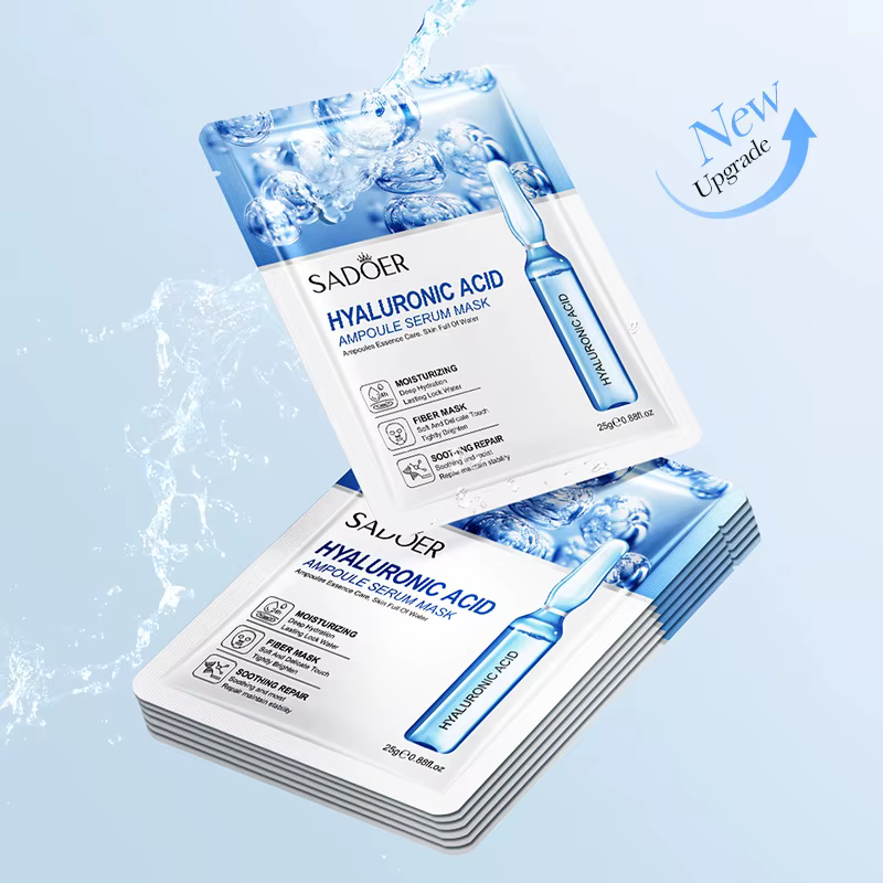 10 pièces SAODER acide hyaluronique masques pour le visage soins de la peau raffermissant hydratant masque Facial