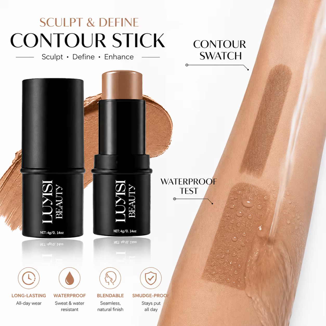 1pc Contour Stick, crème sculptante pour le visage