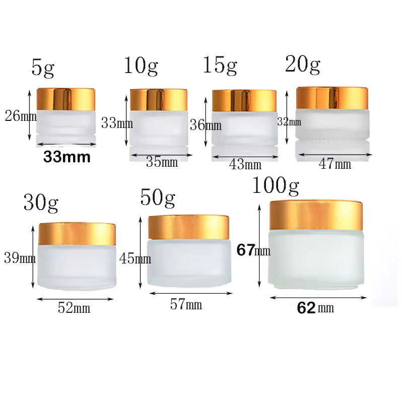 Mini pots de crèmes ronds en verre ambre