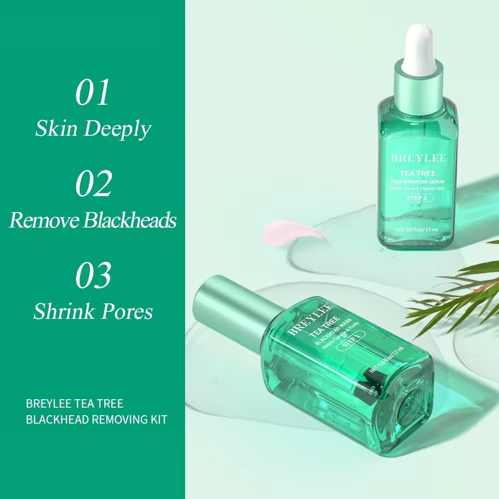 BREYLEE nouveautés arbre à thé nez bande Absorption profonde points noirs Peel Off masque dissolvant sérum