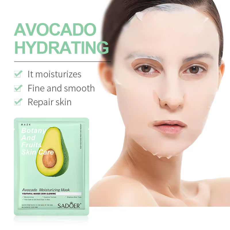 8 pièces SADOER Fruits masque Facial beauté masques de soin du visage hydratant raffermissant