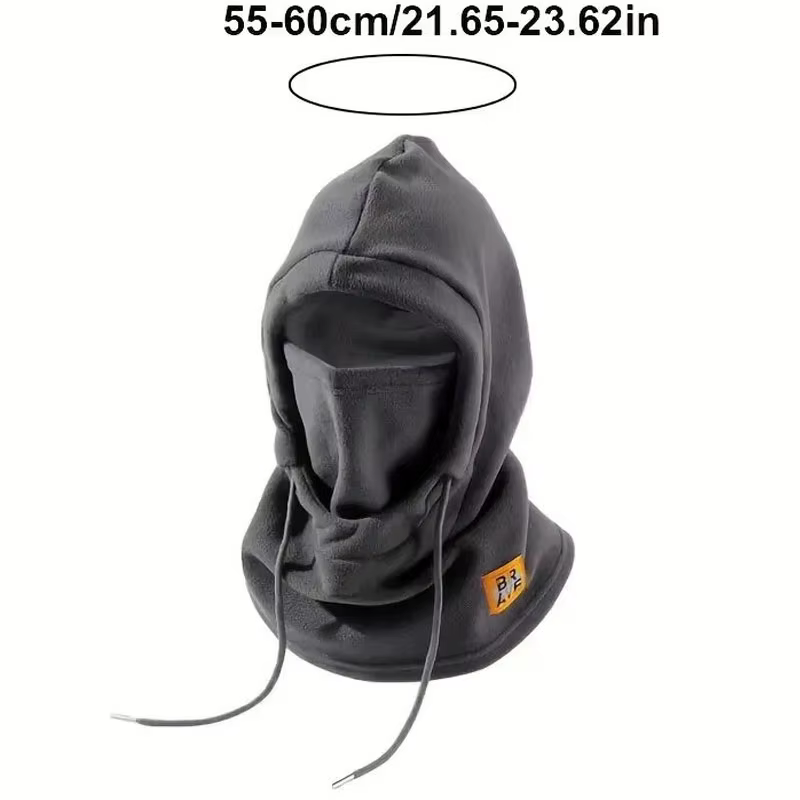 Chapeau d'hiver chaud avec masque et cache-cou 3-en-1, cagoule coupe-vent pour hommes et femmes, chapeau masqué pour le cyclisme, protection contre le froid