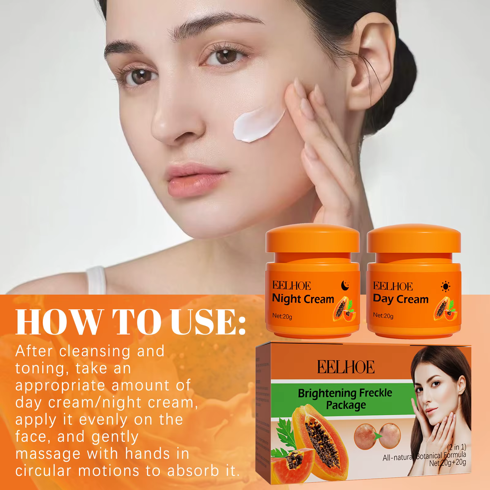 Crème blanchissante pour le visage