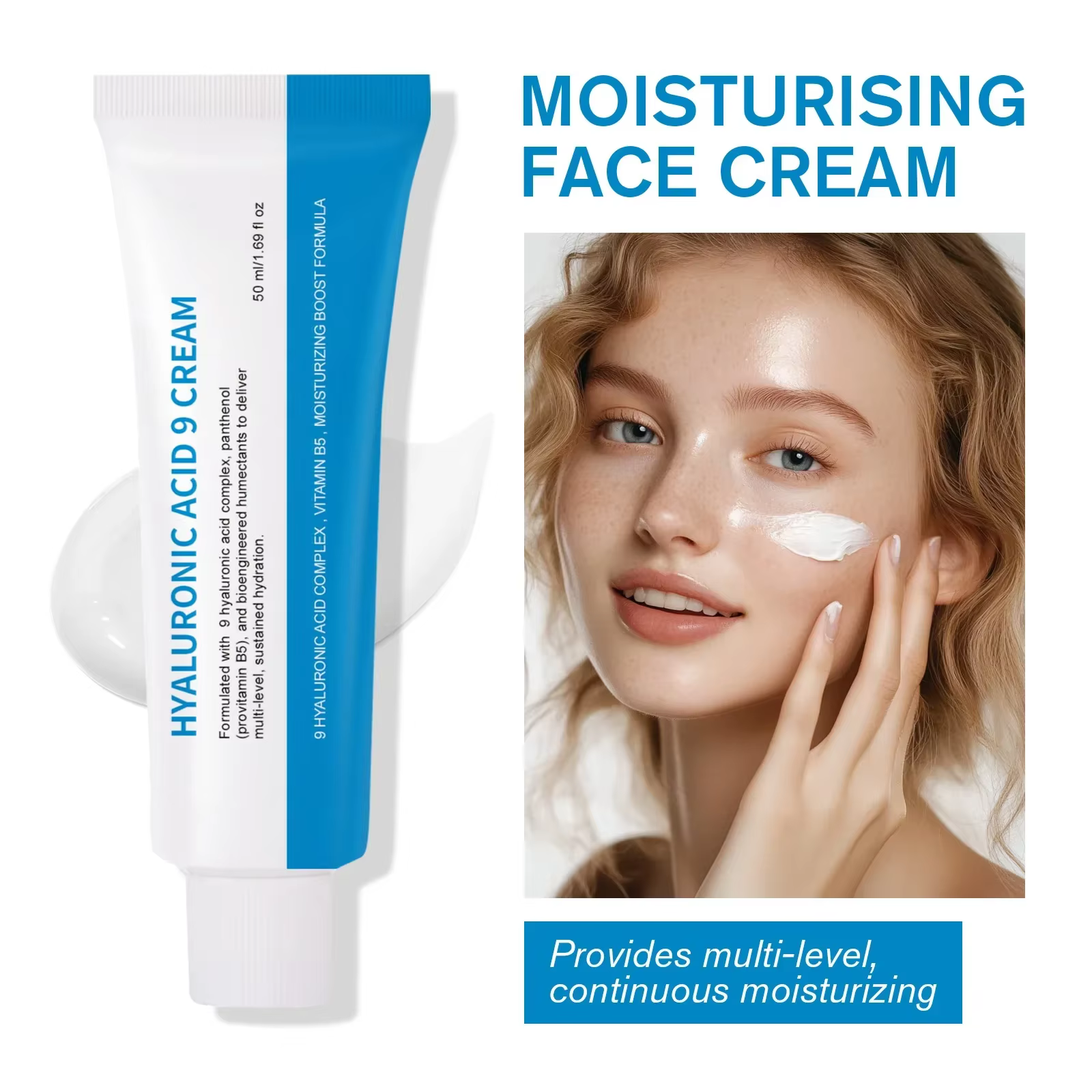 Acide hyaluronique 9 crème complexe vitamine B5 hydratation profonde Anti-âge apaise l'irritation accélère la barrière de guérison soin réparateur