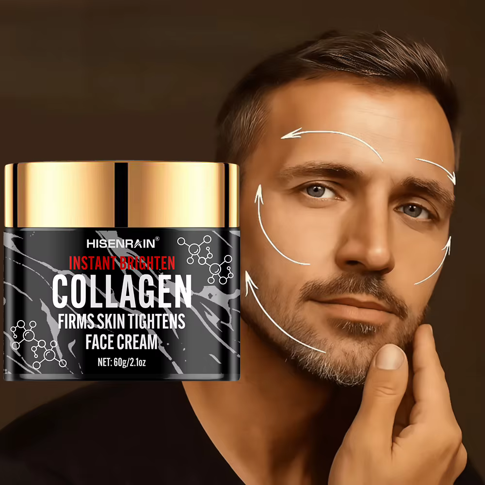 HISENRAIN Crème Visage au Collagène et au Rétinol pour Hommes – Humidité Intense