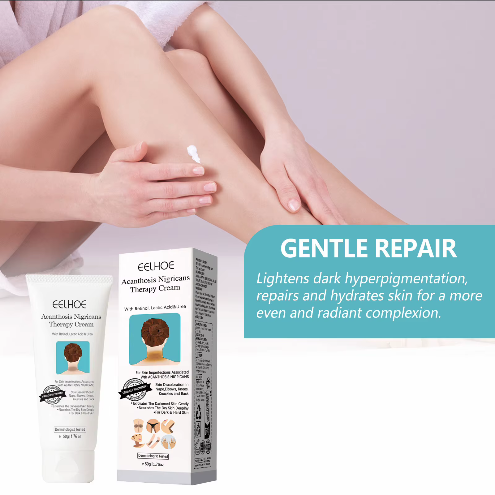 EELHOE acanthose Nigricans thérapie crème cou bras genou articulation aisselles éclaircissant produits de soins du corps