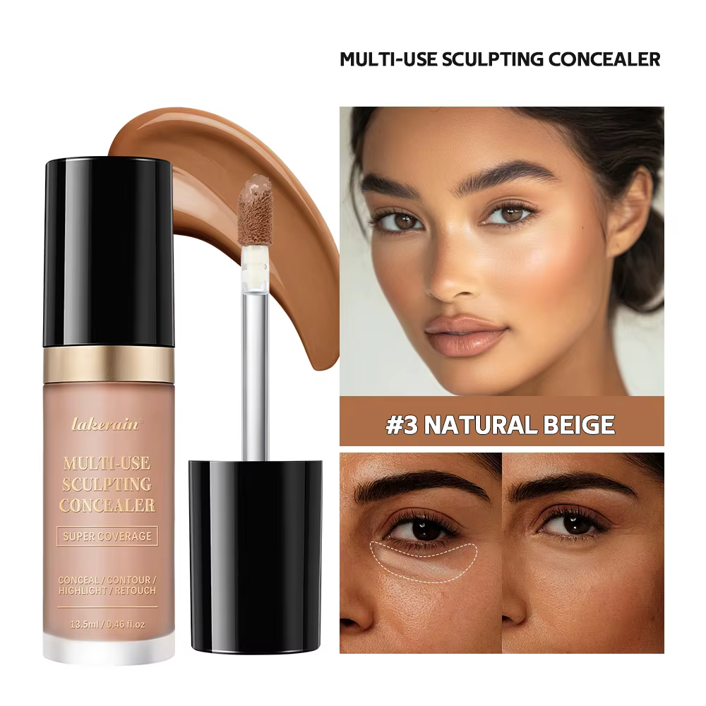Fond de teint correcteur crème multi-usage sans huile longue durée couverture hydratante Contour surbrillance et retouche maquillage pour le visage