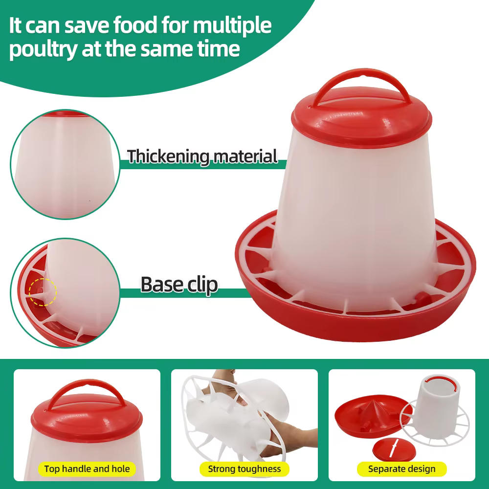 Mangeoire et abreuvoir automatiques pour poulets et oiseaux, 3 kg + 3 L, distributeur d'eau et de nourriture, seau d'alimentation, conteneur