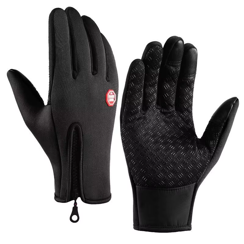 Gants d'hiver pour hommes imperméables coupe-vent froid gants snowboard moto conduite chaude écran tactile fermeture éclair gant