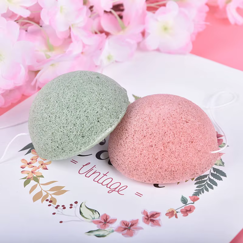 Éponge de maquillage Konjac naturelle, accessoire de nettoyage du visage