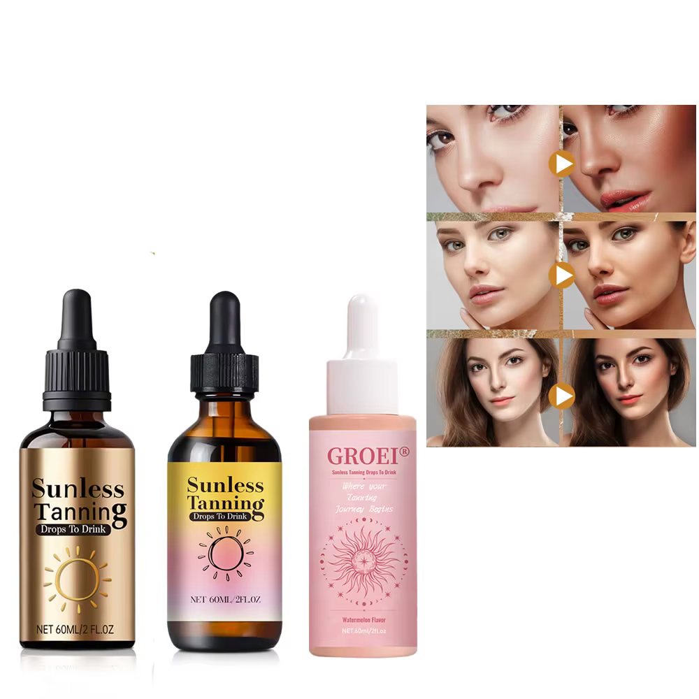 Gouttes autobronzantes sérum d'eau peau naturelle sans soleil accélérateur extérieur prévenir la sécheresse bronzage naturel stimulant ou visage corps
