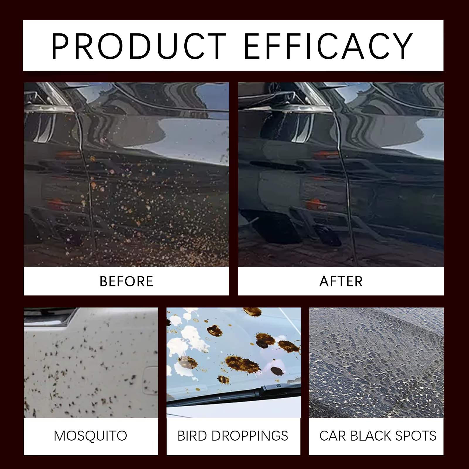 Shellac puissant, spray anti-taches d'insectes, nettoyant multifonctionnel, capable d'éliminer les taches d'insectes sur les surfaces en plastique et en verre