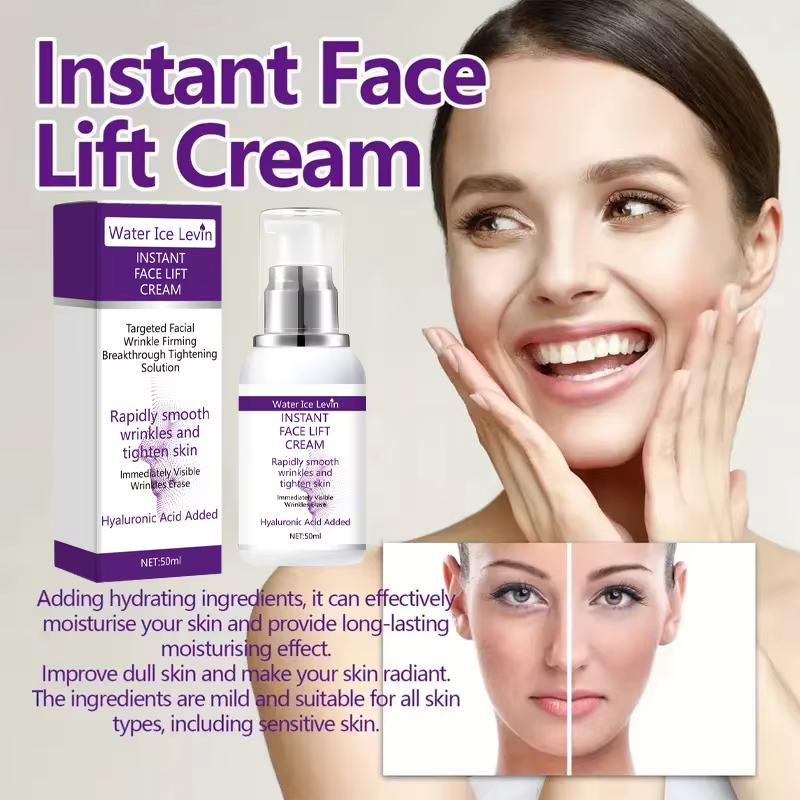 Crème liftante instantanée à l'acide hyaluronique pour les rides. Solution raffermissante.