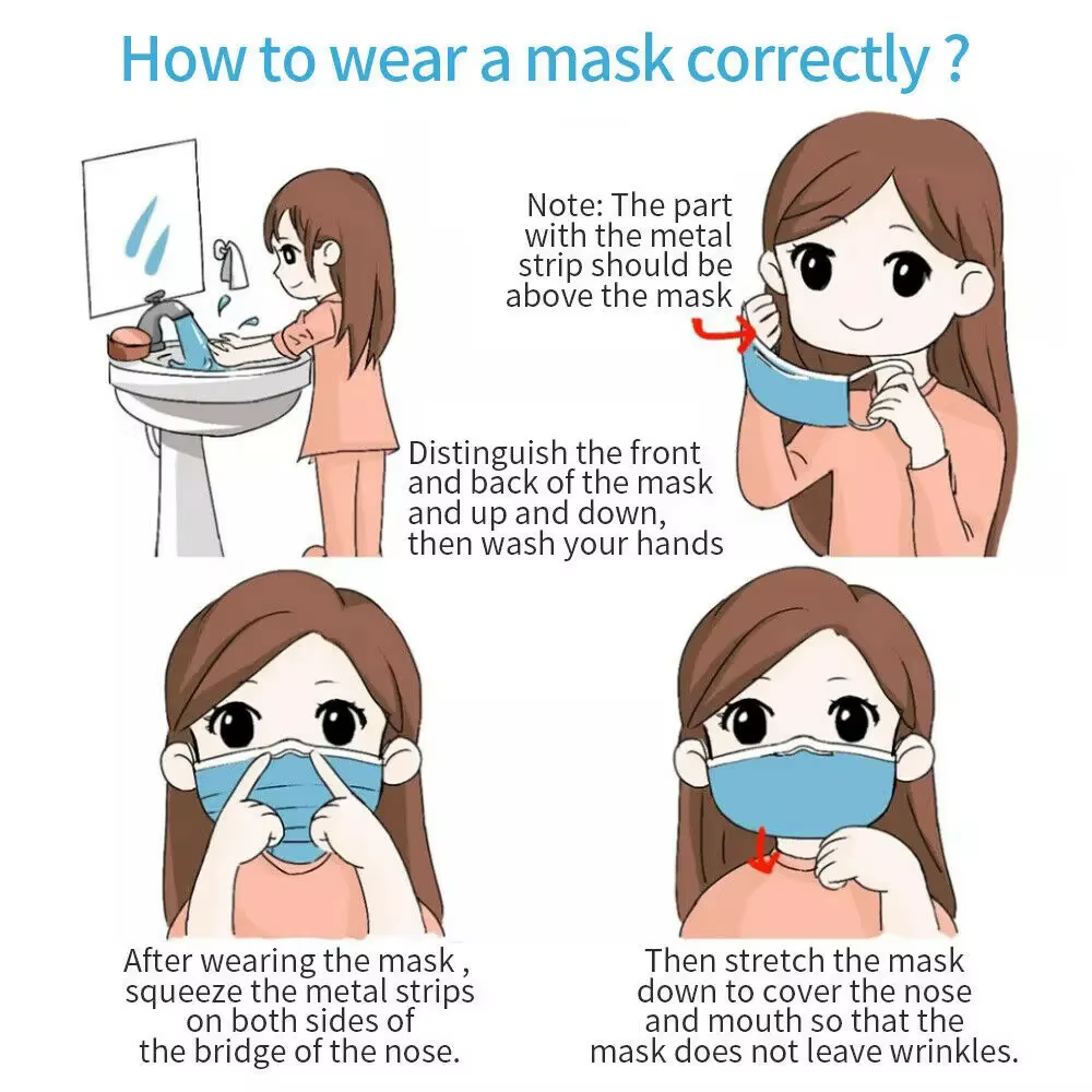 Masque facial jetable pour enfants, 50/100 pièces, imprimés de dessins animés mignons, 3 couches, protection anti-poussière, cadeau pour garçons et filles de 3 à 12 ans