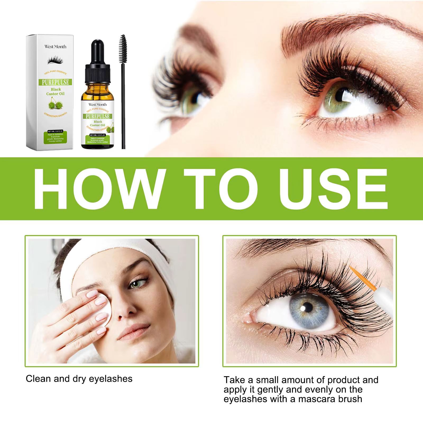Sérum pour cils 100% naturel pur