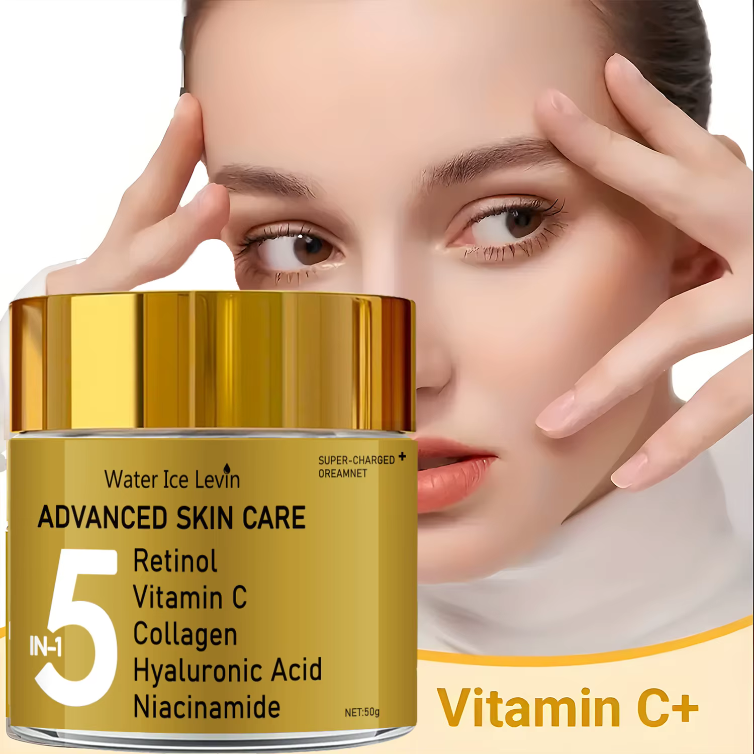 Crème hydratante pour le visage 5 en 1 contenant de la vitamine C