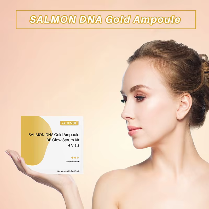 Sérum ADN de saumon 4/12 flacons BBGLOW AQUA Acide hyaluronique Essence de soin du visage Solution liquide hydratante SANENDI Soins de la peau coréens