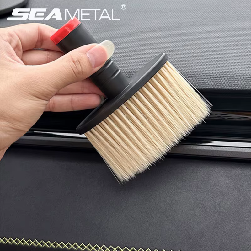 SEAMETAL brosse de lavage de voiture dépoussiéreur voiture climatiseur sortie dépoussiéreur brosse à poils souples brosses pour outils de nettoyage de voiture
