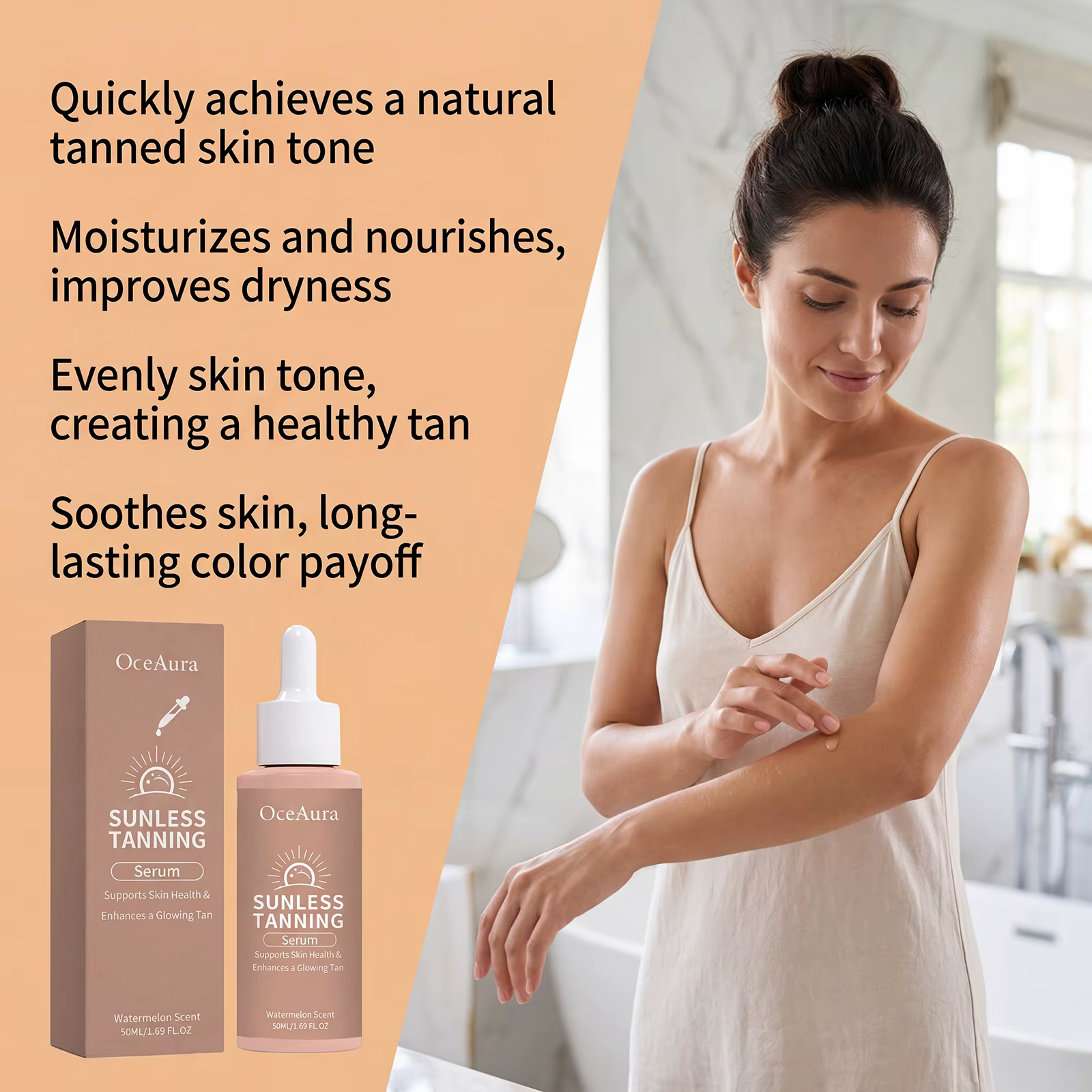 Sérum autobronzant naturel pour le corps