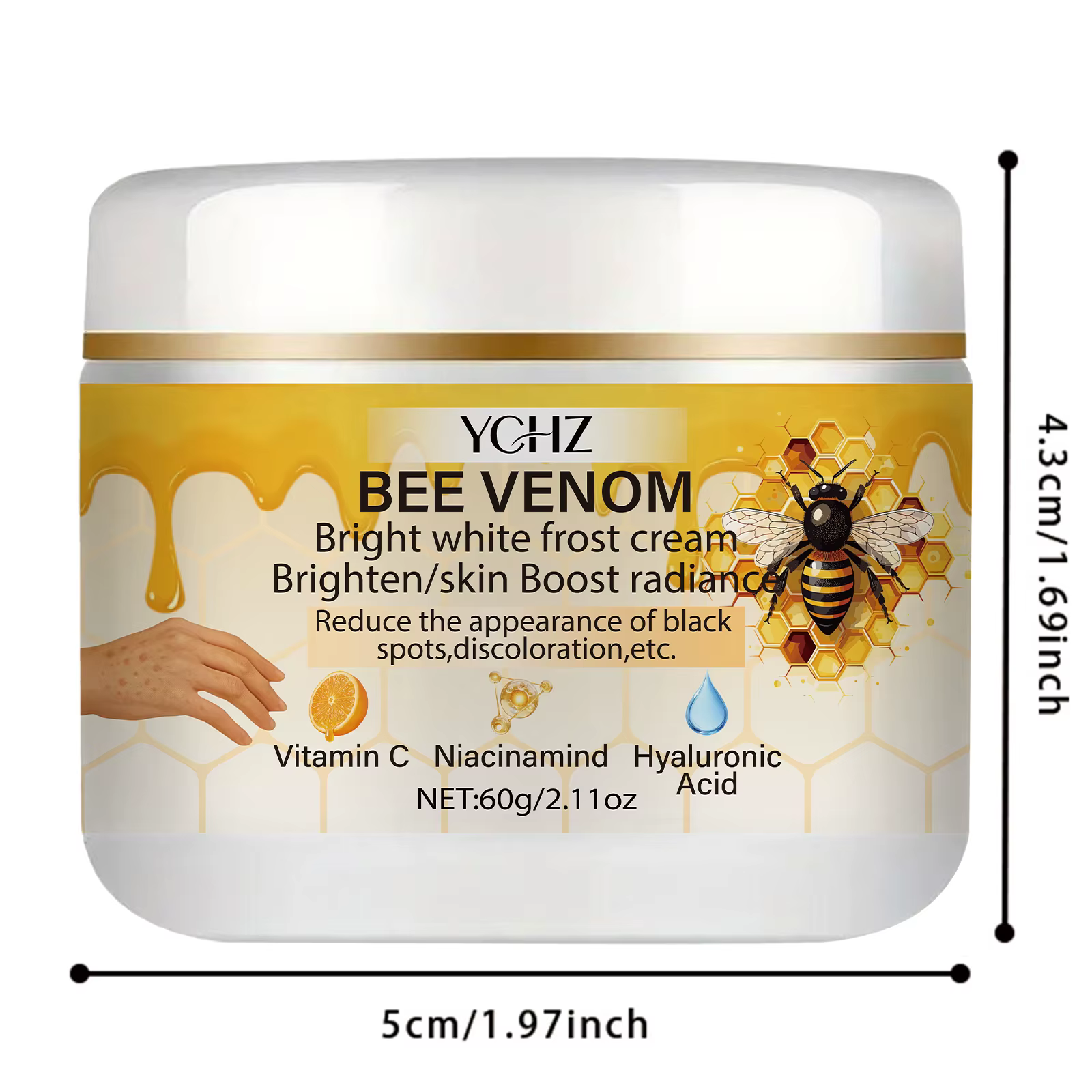 Crème éclaircissante au venin d'abeille