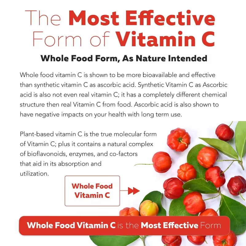 Vitamine C biologique à absorption élevée