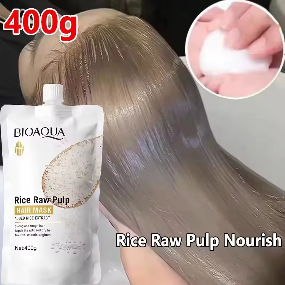 Masque capillaire à la kératine magique au riz