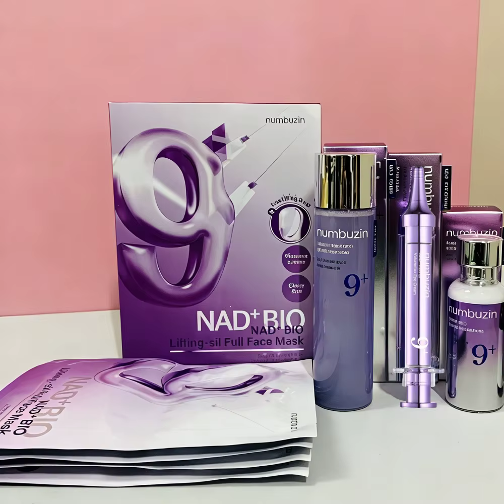 Ensemble de soins de la peau coréen Numbuzin NO.9 NAD+ BIO - Masque liftant-sil