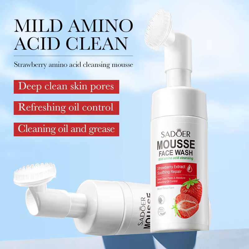 SAODER Fruits nettoyant pour le visage mousse de lavage