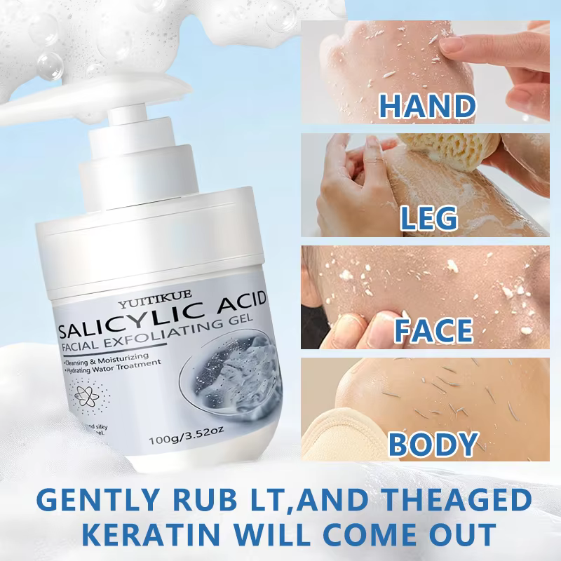 Gel exfoliant à l'acide salicylique YUITIKUE | Nettoyage en profondeur et hydratation pour une peau propre et soyeuse