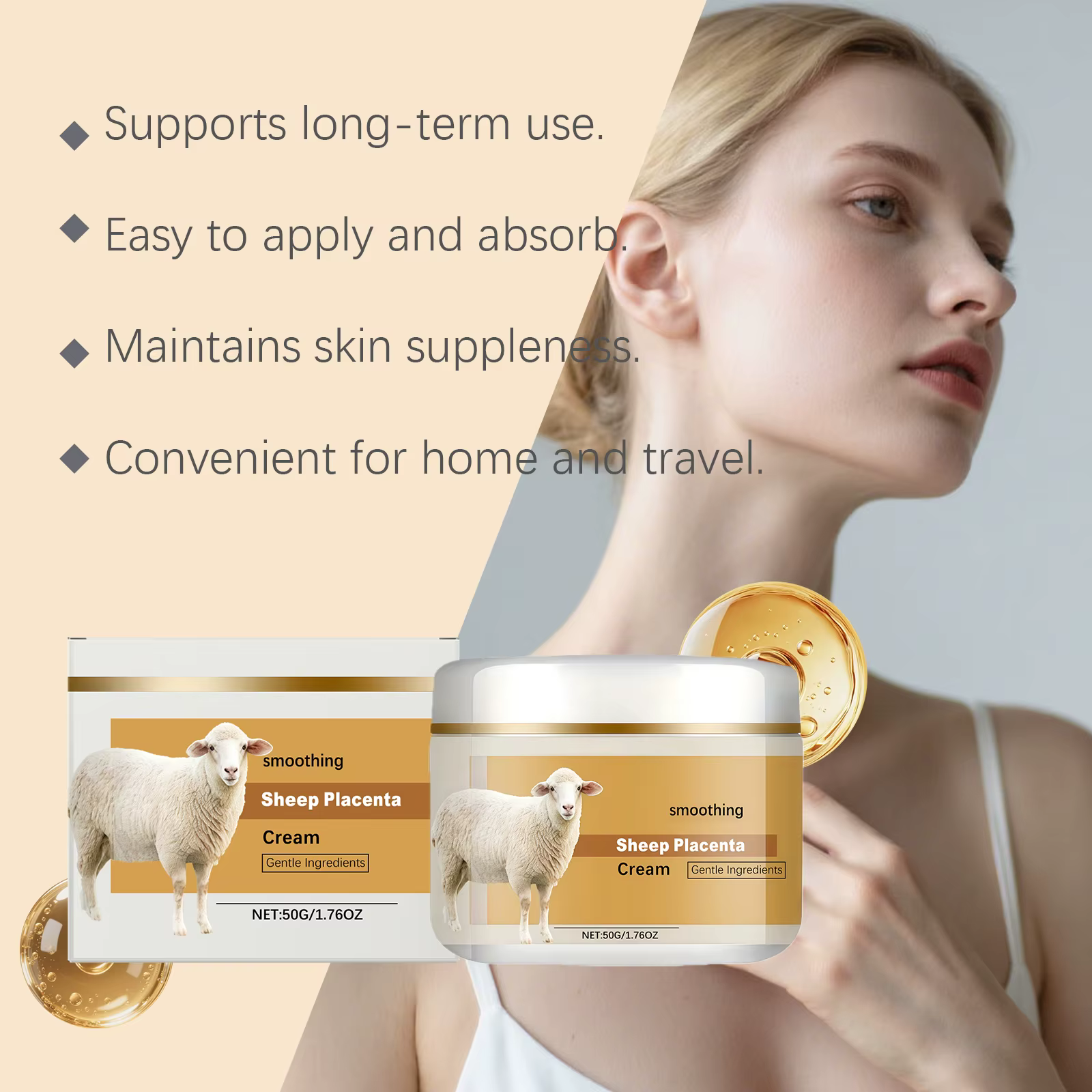 Crème placenta de mouton hydrolysée
