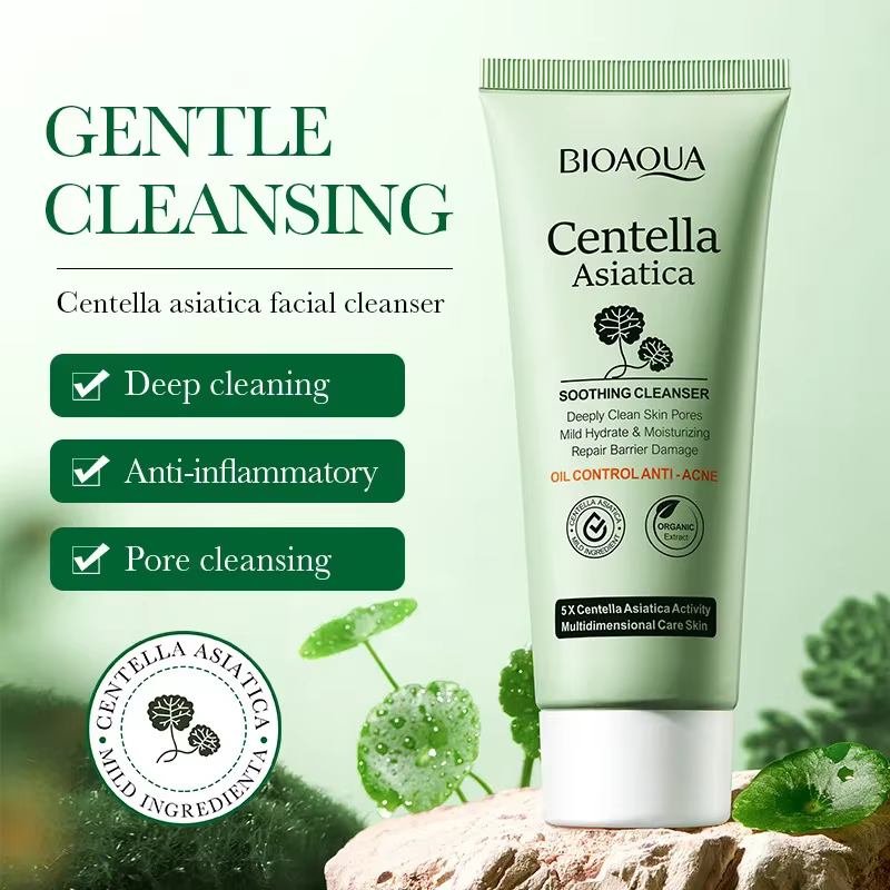 BIOAQUA Centella Asiatica nettoyant pour le visage hydratant contrôle de l'huile nettoyage