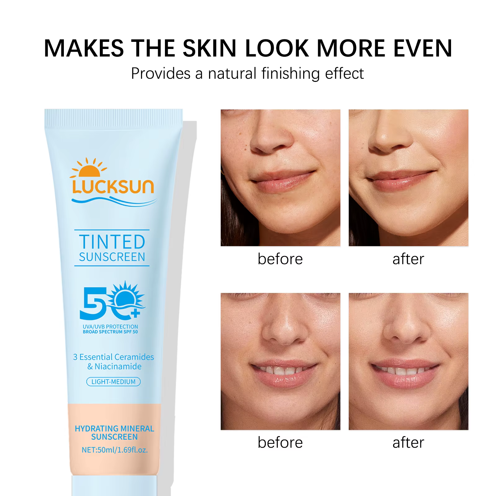Crème solaire teintée SPF 50