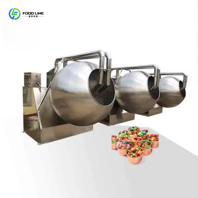 Machine de revêtement de chocolat personnalisée, machine de revêtement de noix, machine de revêtement de sucre, équipement de transformation alimentaire
