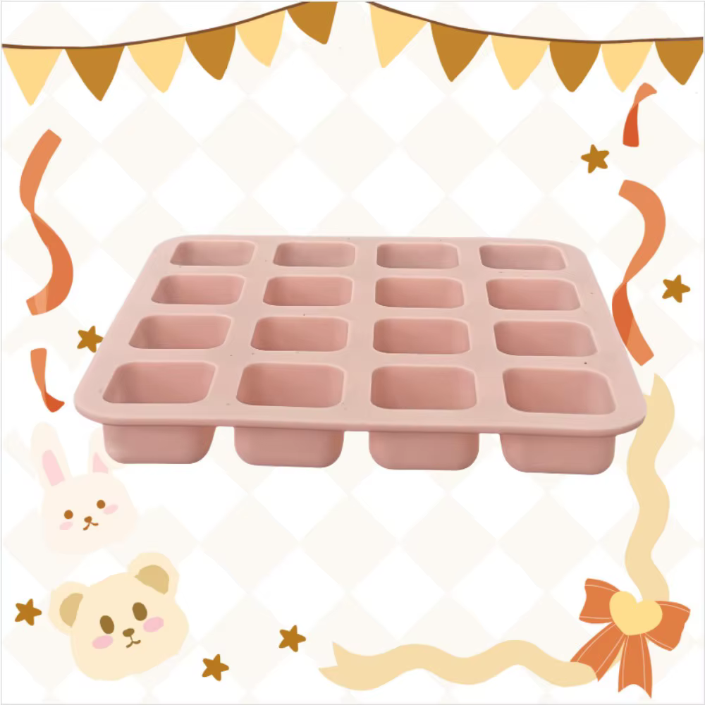 Moule carré en silicone pour caramel, 16 cavités, pour chocolats, truffes, collations riches en gras, collations Keto, outils de cuisson réutilisables pour bonbons et gommes