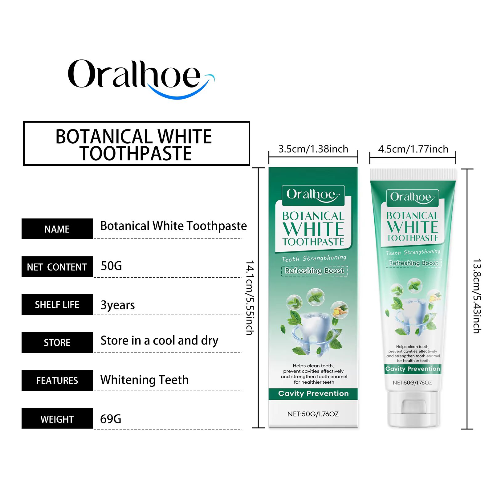Dentifrice botanique à base de plantes, nettoie en profondeur les taches dentaires, prévient les caries, haleine fraîche longue durée