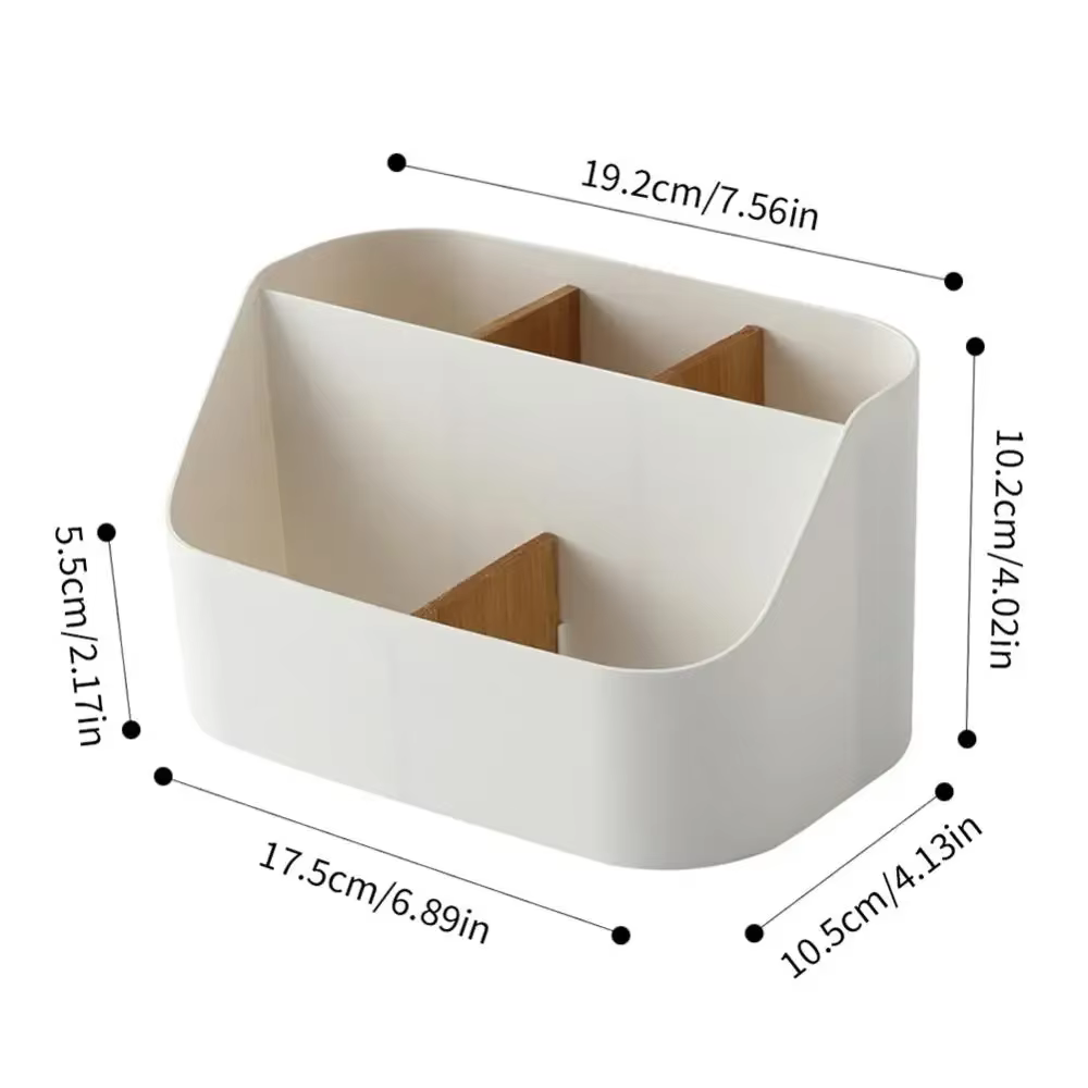 Boîte de rangement de bureau, boîte de fournitures de bureau, maquillage, cosmétiques, organisateur de bureau, boîte de séparation de rangement en plastique pour bureau et salon