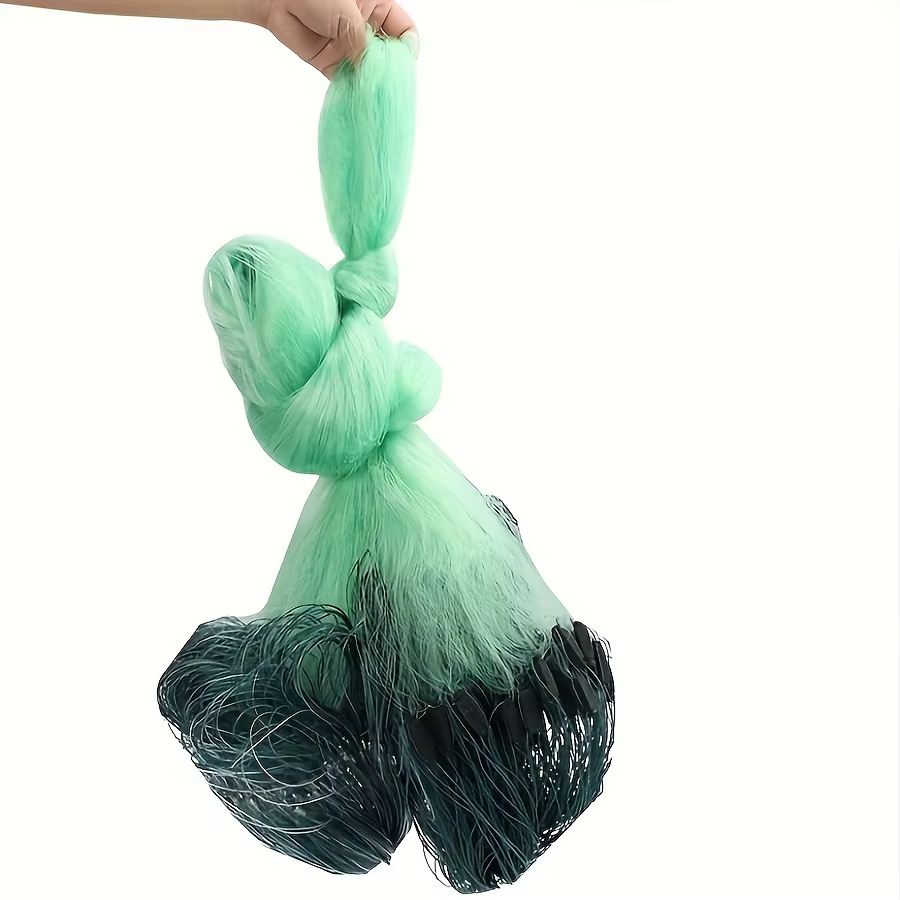 Filet de pêche en nylon durable à 3 couches – Design vert, léger et robuste pour une utilisation en eau douce et en eau salée