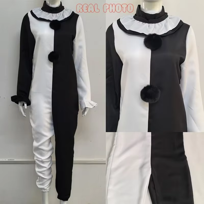 Costume de Cosplay Art le Clown, film terrifié 2, combinaison de Clown tueur, masque, Costumes d'halloween, ensemble complet