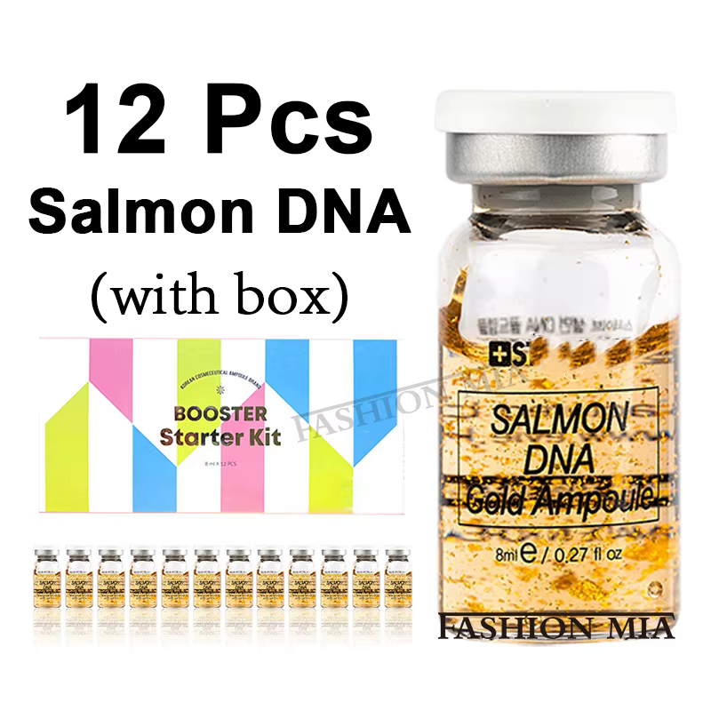 Kit Coréen 8ml d'Essence BB Crème Booster de Peau à l'ADN de Saumon et Or