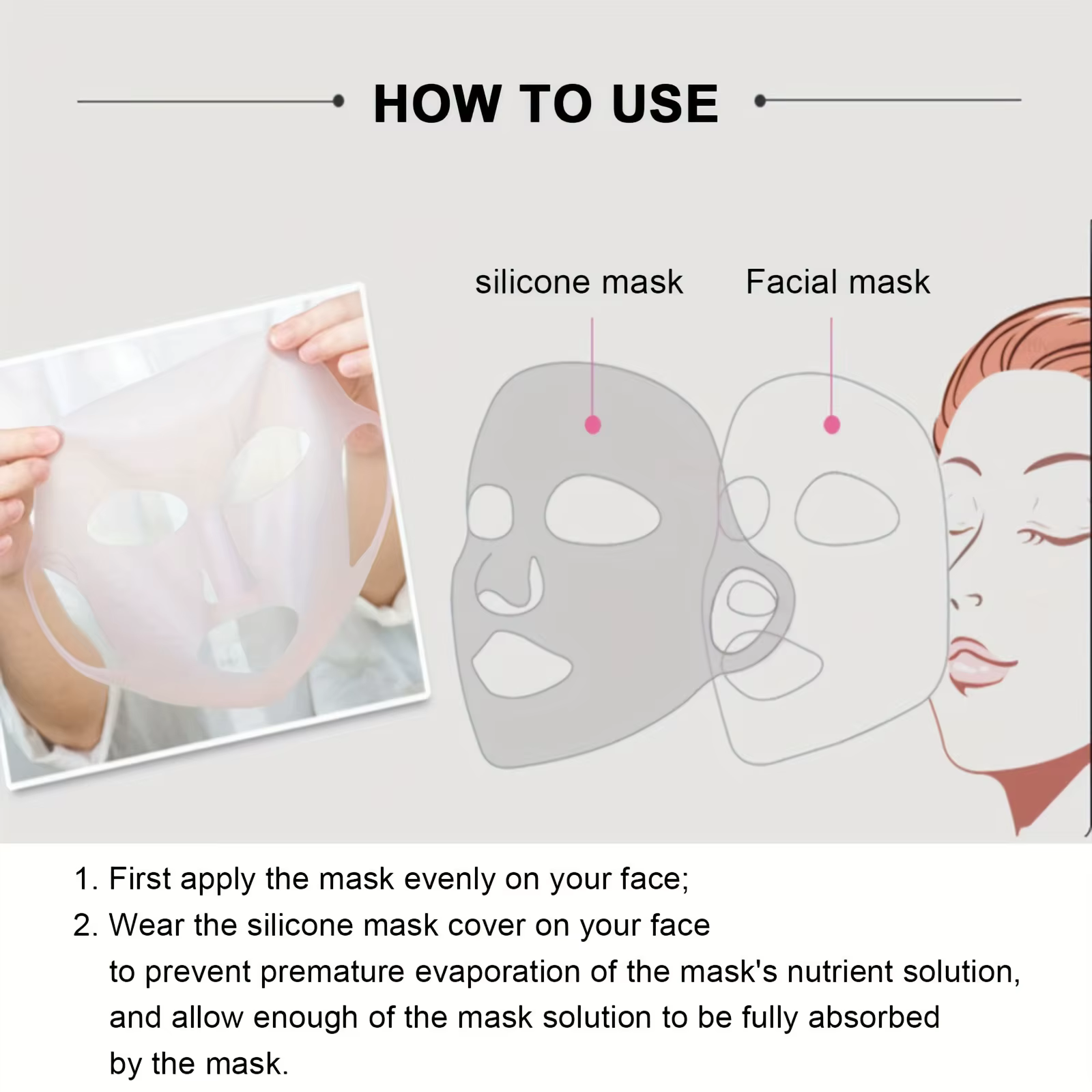 Masque Facial 3D en Silicone