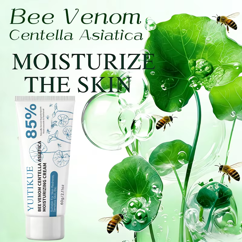 Crème YUITIKUE 85% Centella Asiatica + venin d'abeille | Hydratant Intensif pour Peaux Sensibles et sujetes aux